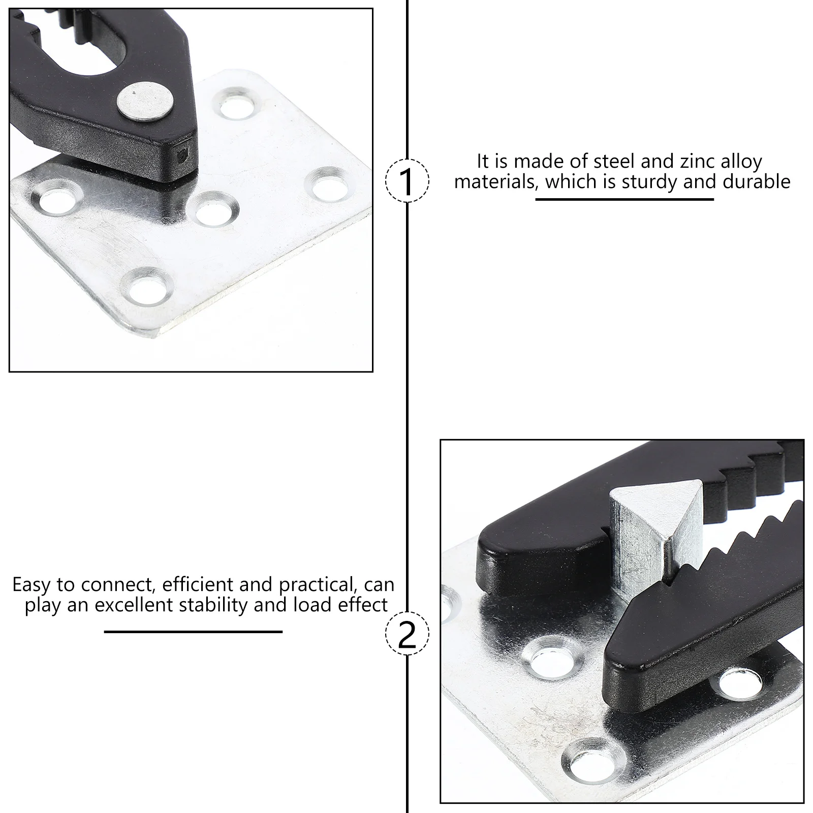 4 pçs sofá conector encosto fixador seccional suportes jacaré móveis conectores conjunta de aço para braçadeiras fixador