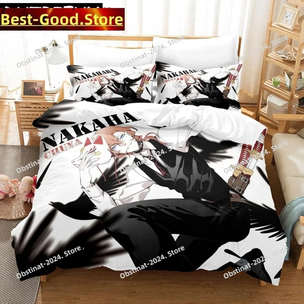 

Anime Anime Bungo Stray Dogs Bedding Set Nakahara Osamu Duvet Cover Queen Pillowcase King Size Linen Sheet Decor Home Bedclothes