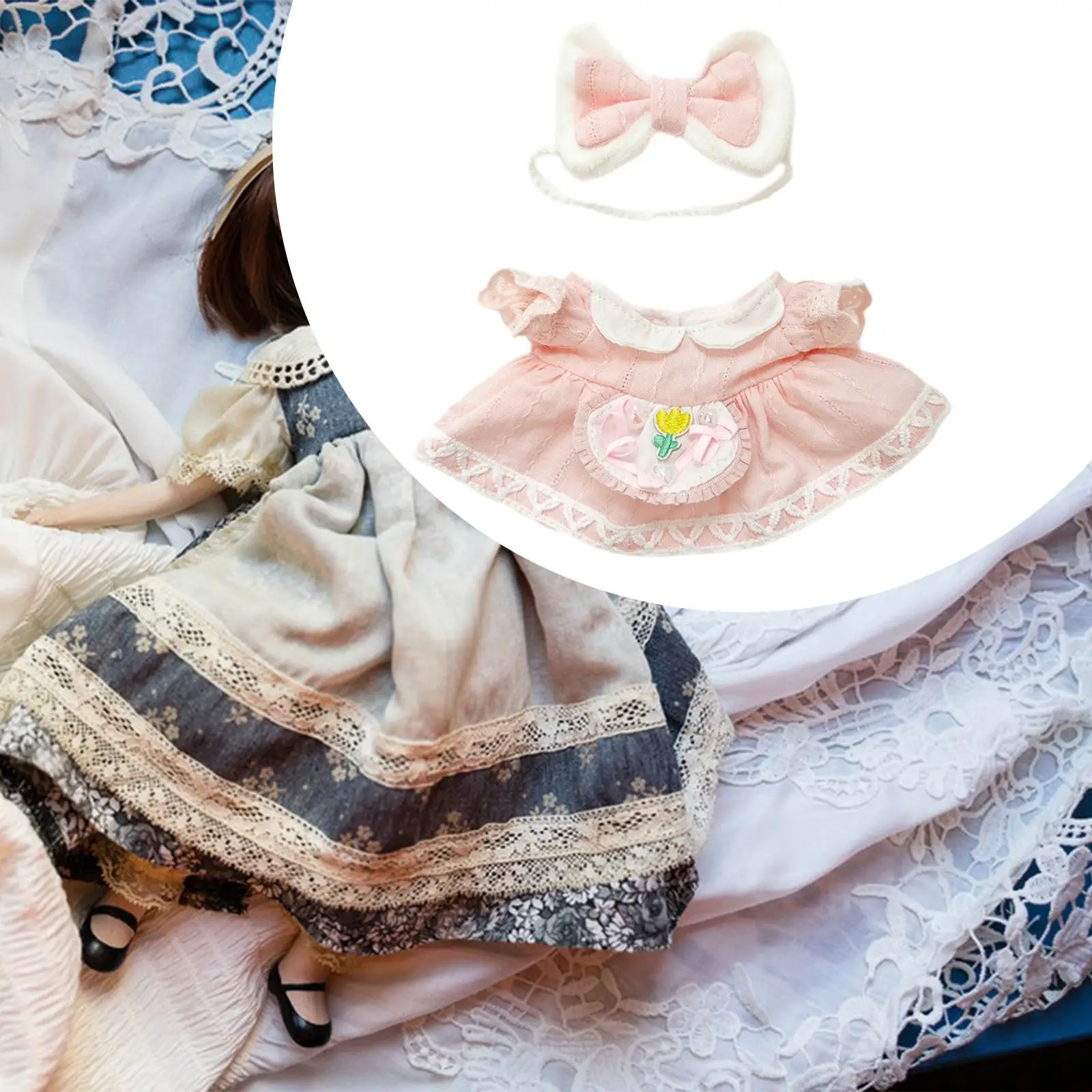 Mini 15cm Doll Dress Cosplay Lovely Cute Doll Clothes for 17cm Pendant Dolls Little Girls Gift Pretend Play Toy Scene Photo Prop