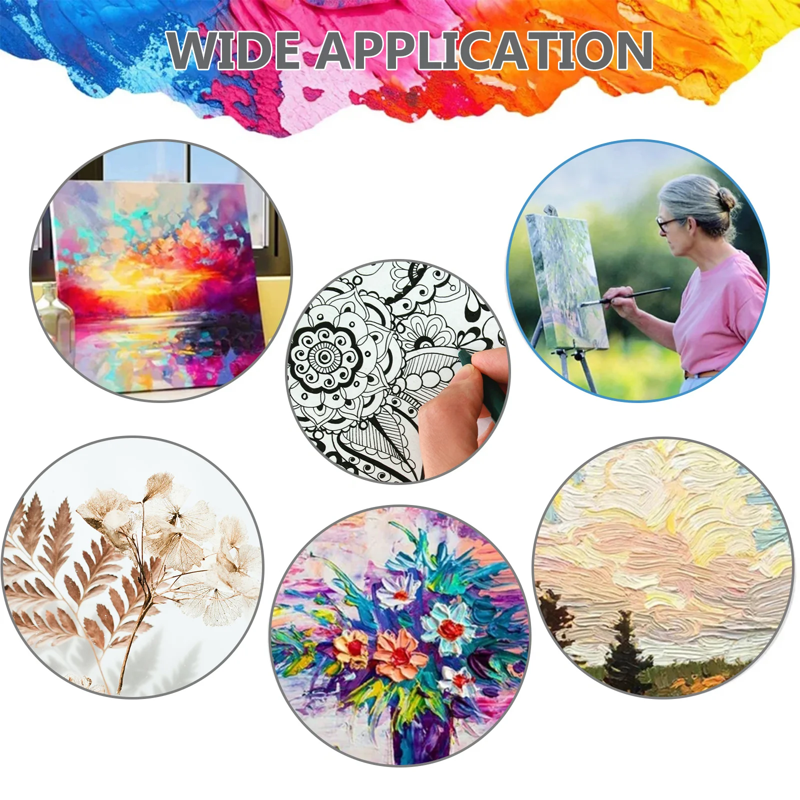 

2Pcs Professional Cotton Drawing Boards Safe Material Multi-Function Painting Canvas Panels for Oil Acrylic Painting Board