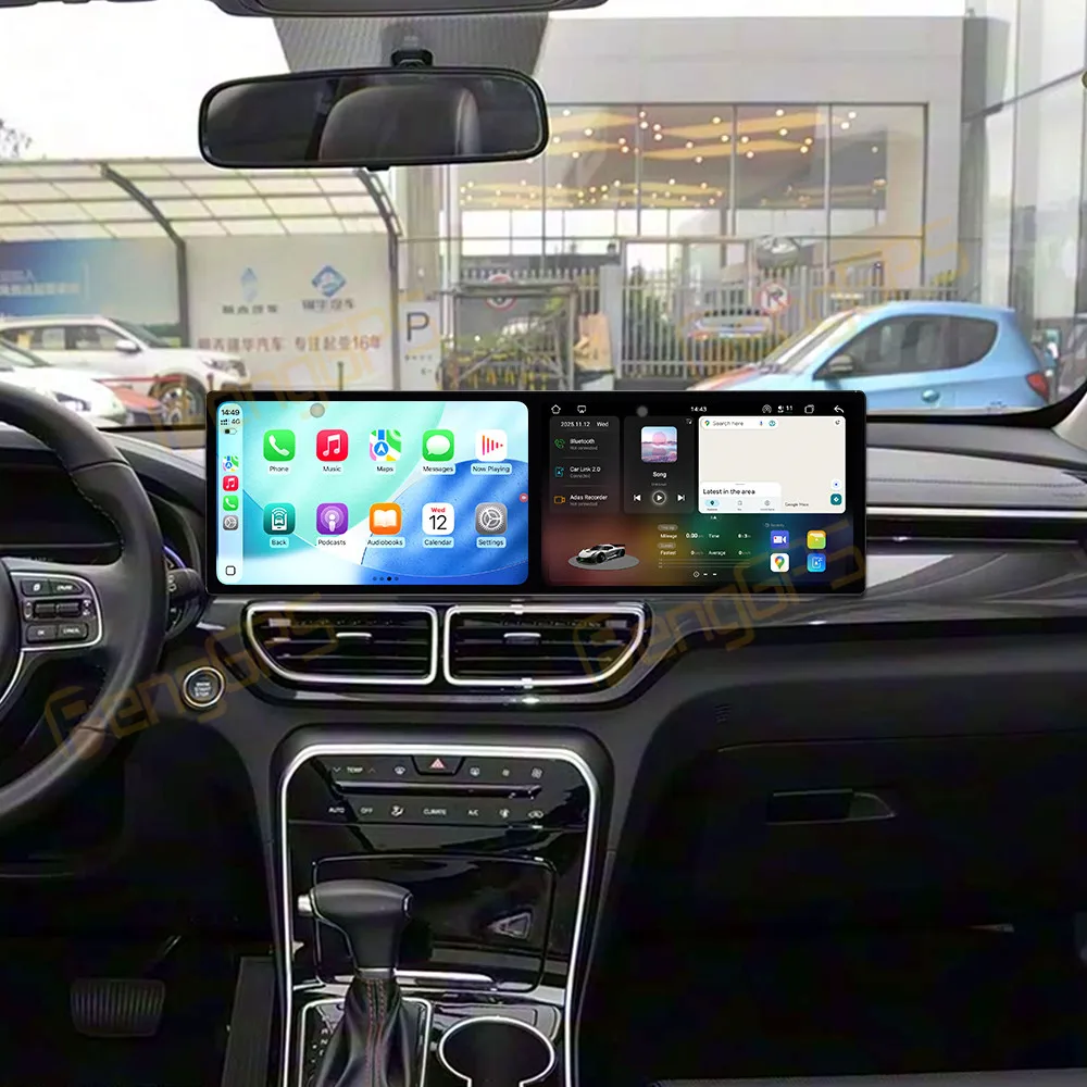 

10,1-дюймовый автомобильный радиоприемник с двойным экраном Android для Nissan Sylphy 2020-2022, мультимедийный видеоплеер CarPlay, автомобильный GPS-навигатор, стерео