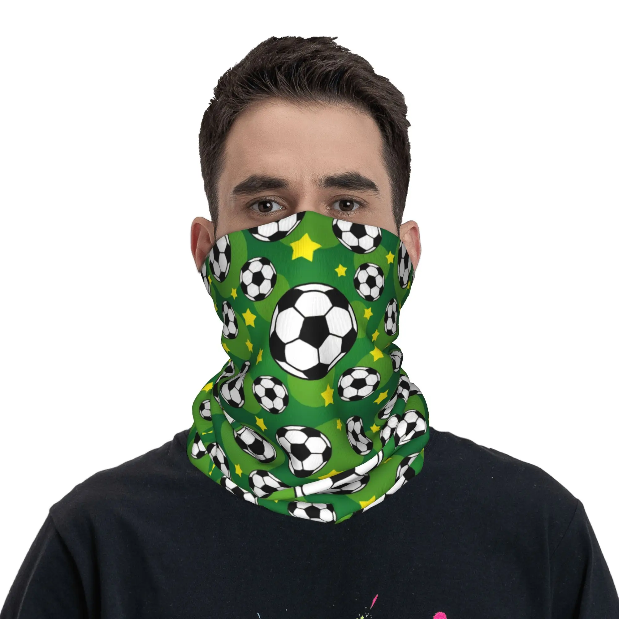 Football Soccer Patten Bandana Neck Gaiter Printed  Wrap Scarf Multi-use Balaclava Outdoor Sports Unisex Adult Windproof