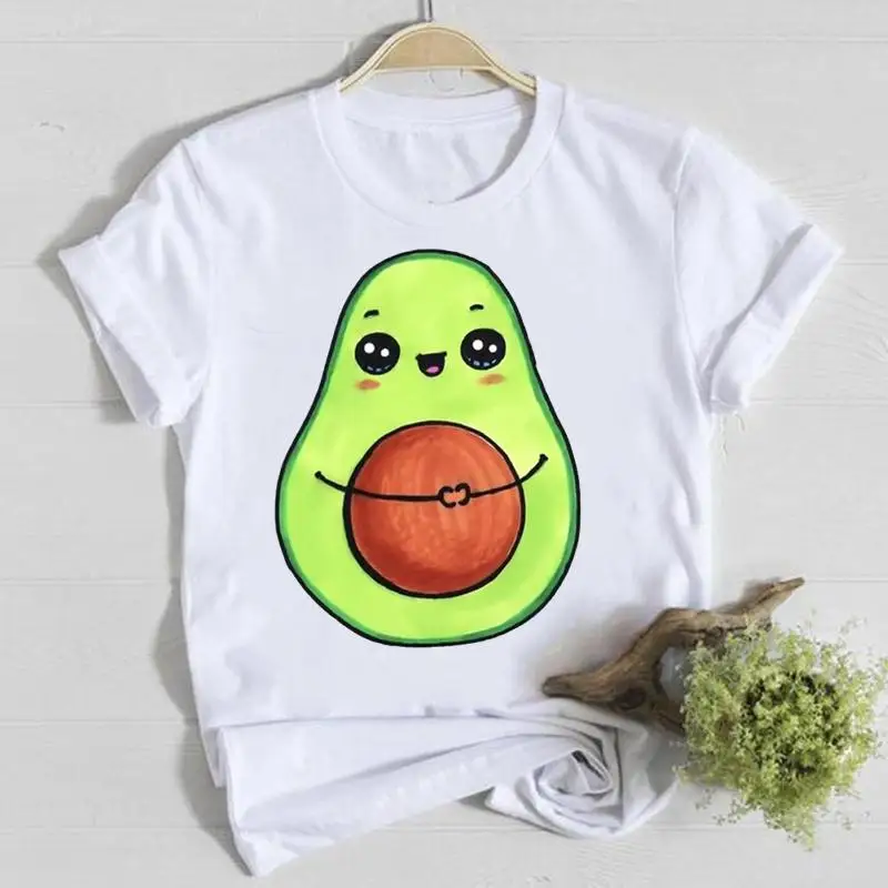 Maglietta Casual a maniche corte maglietta stile adorabile Avocado maglietta moda maglietta estiva donna T-Shirt grafica donna