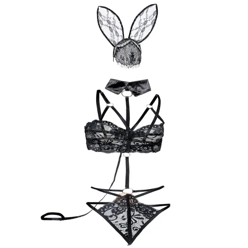 Resurrection-Halloween Rabbit Girl Set para Mulheres, Boate, Bar, Roupa Interior Quente, Roupas Extravagantes, Uncensored 18 Fetish, Macacões Longos