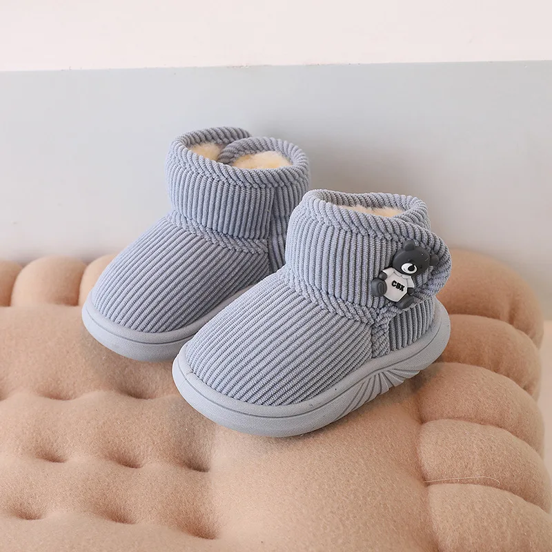 Children Winter Boots Thicken Plush Warm Girls Boots Fashion Thick Sole Non-slip Snow Boots Outdoor Boys Cotton Shoes Ботинки