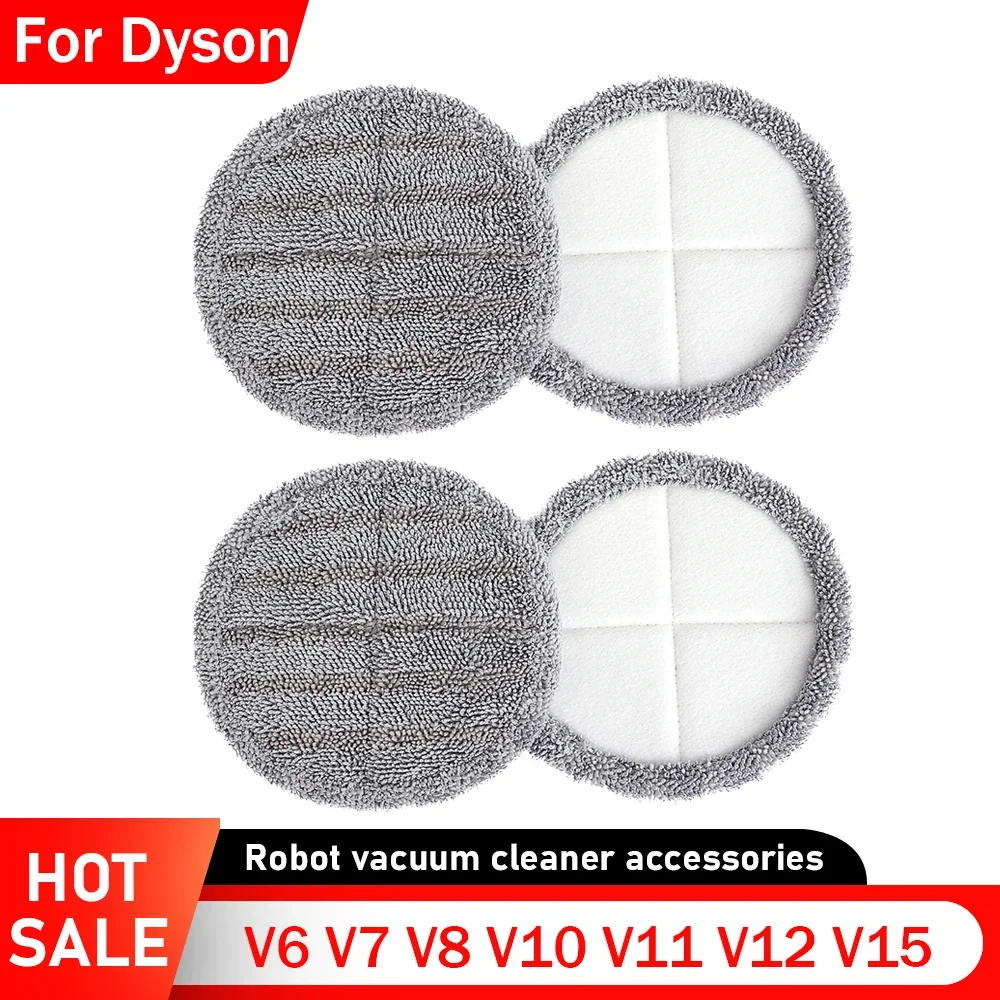 Cleaning Electric Mop Cloth For Dyson V6 V7 V8 V10 V11 V12 V15 Vacuum Cleaner Wet Dry Head Brush Mop Cloth Vacuum  Accessories