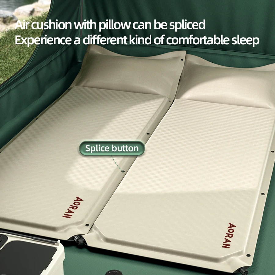 Automatic inflatable mattress double air mattress sleeping pad camping moisture-proof mat outdoor camping air cushion moisture-p