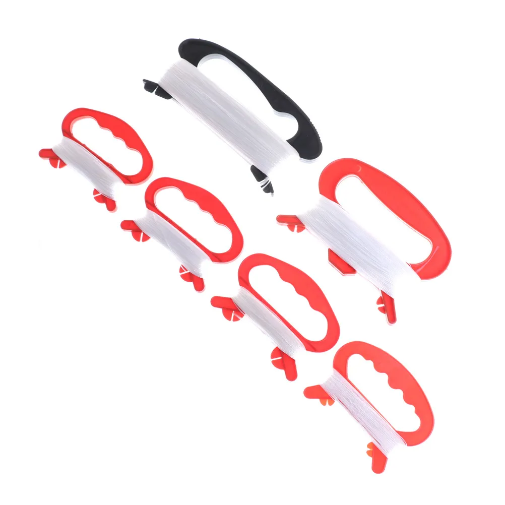 Kids Outdoor Sports White Flying Kite String Line D Shape Winder Board Tool