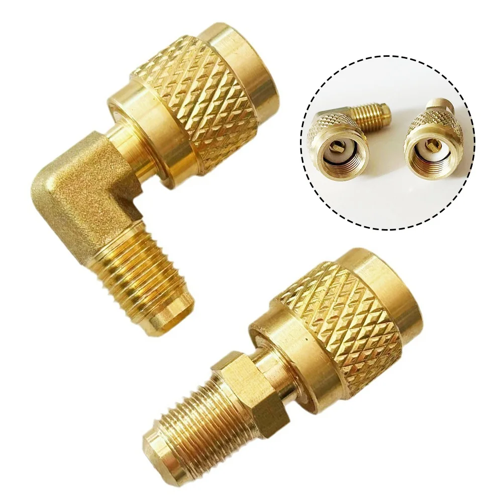 R22 To R410 Conversion Connector 90° Integrated 1/4 To 5/16 Copper Connector Air Conditioners Accessories