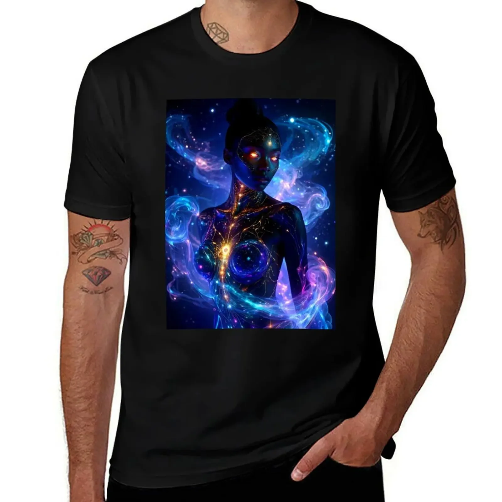 

Luminescent Metropolis — A Glowing Alien Future T-Shirt summer tops quick-drying oversized t shirt men
