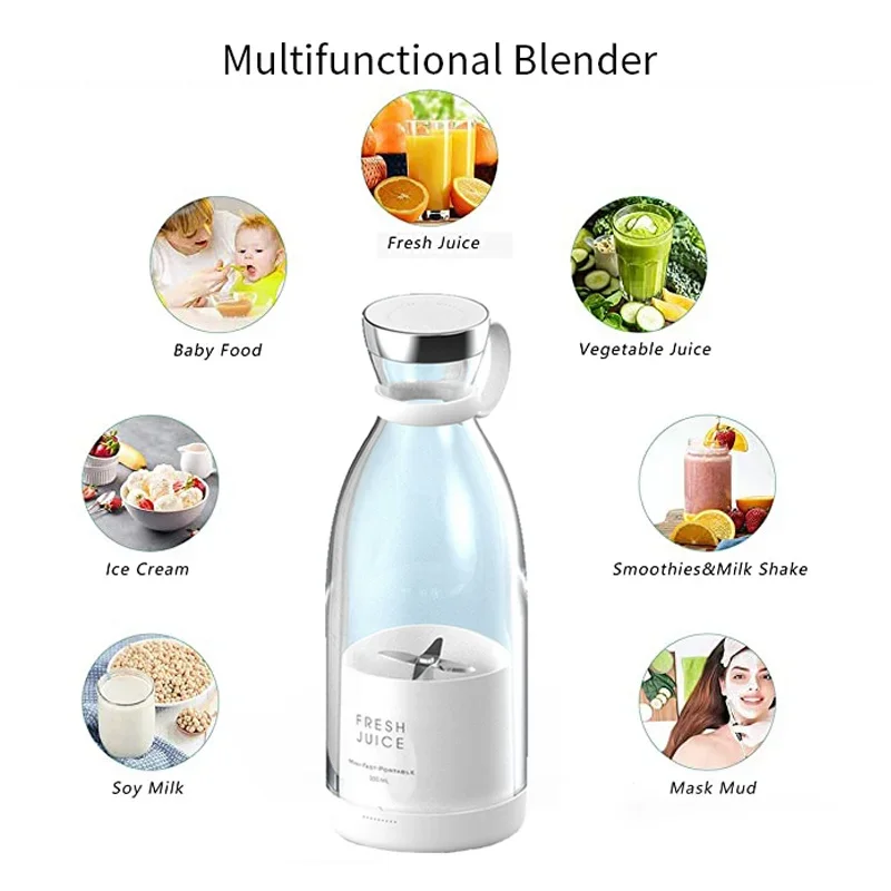 Mini wireless blender rechargeable juicer fresh juice mixer orange juice extractor