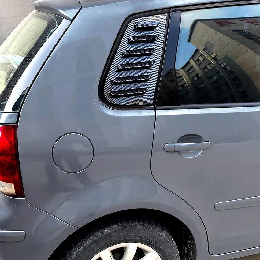 Rear Triangle Window Shutters Triangle Sunshade Modified Patch Shark Gill For Volkswagen Polo 9N 2001-2009