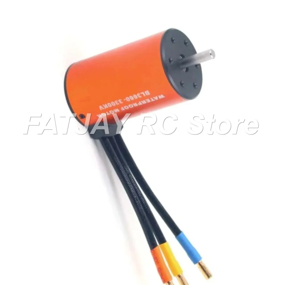 High Power FATJAY 3660-3300KV-4T 4-pole 2-4S Waterproof Inrunner Motor for RC Car Boat