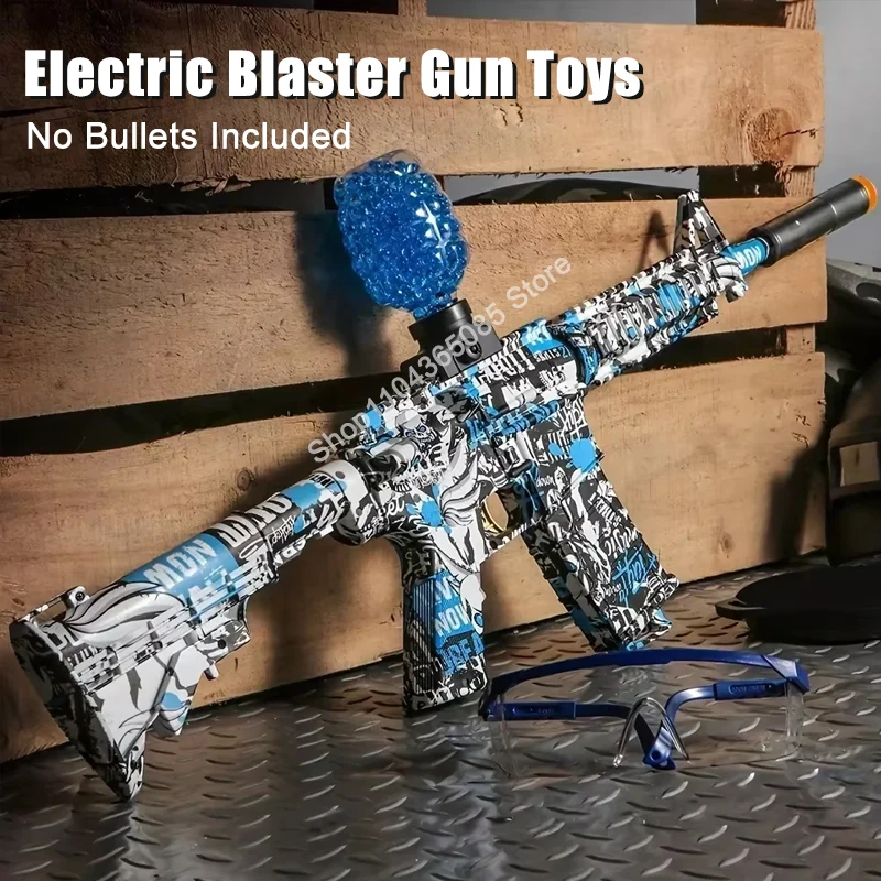 2025 Electric M416 Splatter Gel Ball Gun With Water Beads Goggles Toy Gun For Outdoor Activities Shooting Game Adult Kids Toys