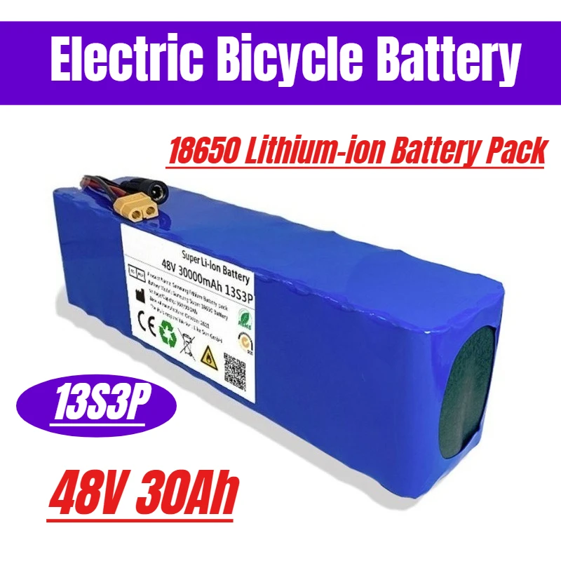 

13S3P 48V 30Ah Electric Bicycle Battery 18650 Lithium-ion Battery Pack