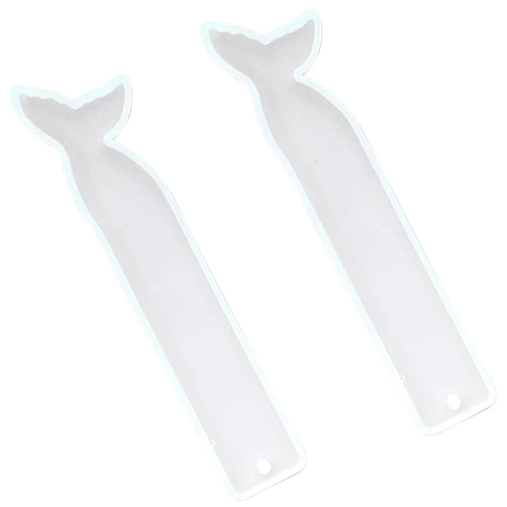 

2Pcs Fishtail Silicone Molds for Bookmarks Rulers Keychains Creative Gifts Silicone Bookmark Mold DIY Ruler Mold