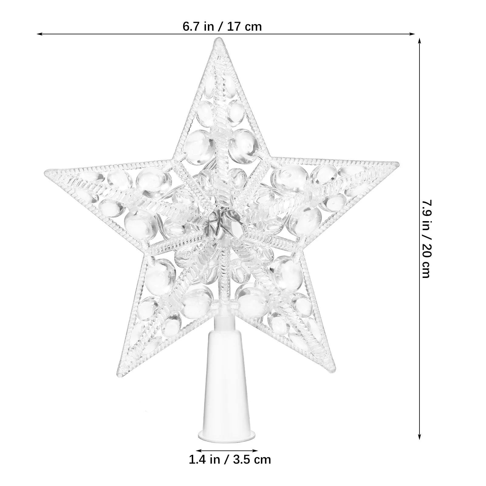 1Pcs LED Christmas Tree Lights Star Treetop Lamp for Xmas Decorations Treetop Light Up Ornament Holiday Party Home Wedding Decor