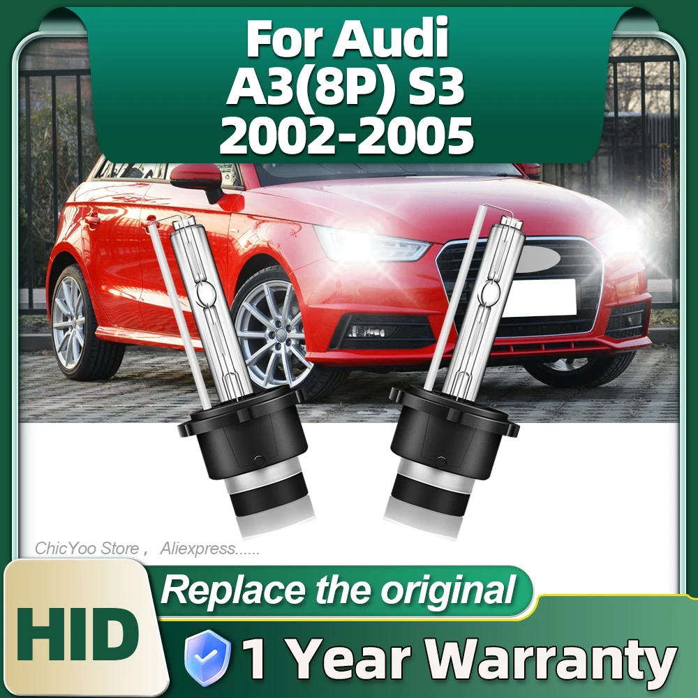 

2Pcs HID 6000K Headlight Bulb 35W Car Light Xenon D2S Replace Upgrade Headlamp For Audi A3 8P S3 2002 2003 2004 2005