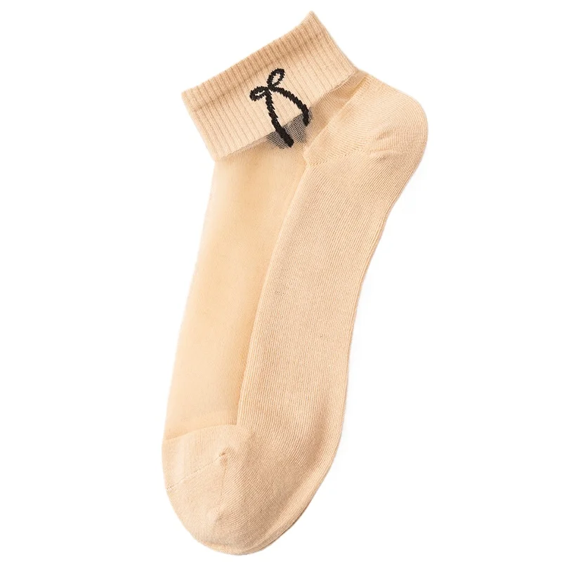 5 pairs Women's summer thin short socks versatile casual simple comfortable sweat absorbing short socks