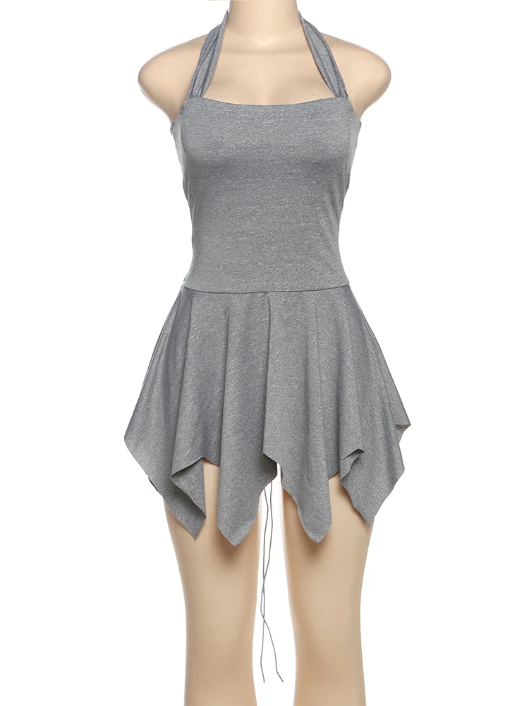 Nibber セクシーなタイダイプリントドレス女性包帯ホルターメタルチェーンパッチワーク背中の開いた休暇ビーチパーティーエレガントなロングボディコン