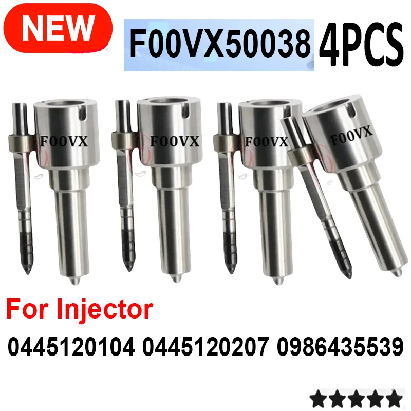 4PCS 0445120104 0445120207 NEW F00VX50038 COMMON RAIL PIEZO NOZZLE FOR LNJECTOR 0986435539 0 445 120 104 0 445 120 207