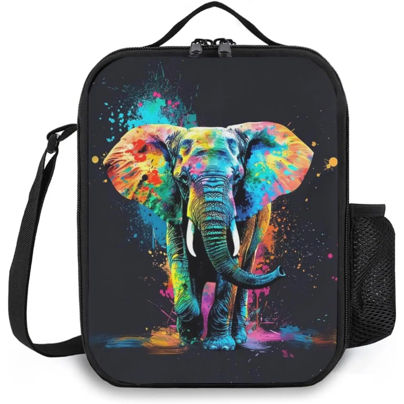 

Elephant Lunch Box Insulated Lunch Bag for Women Men Large Capacity Lunchbox with Shoulder Strap Small Leakproof Cooler Food