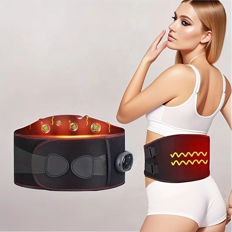 

Поясничный массажер для живота с подогревом, пояс для боли в талии, теплый дворцовый вибрационный массаж для мужчин, менструальная грелка для тела