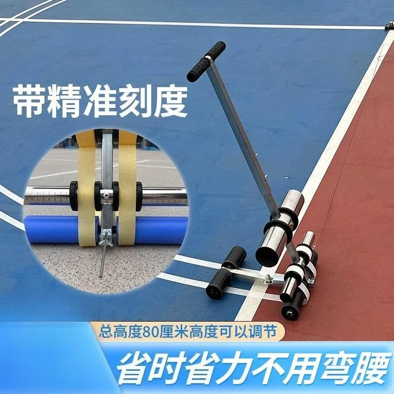 Ground Line Marker, Basketball Badminton Court & Parking Lot Road Marking Tool for Masking Tape