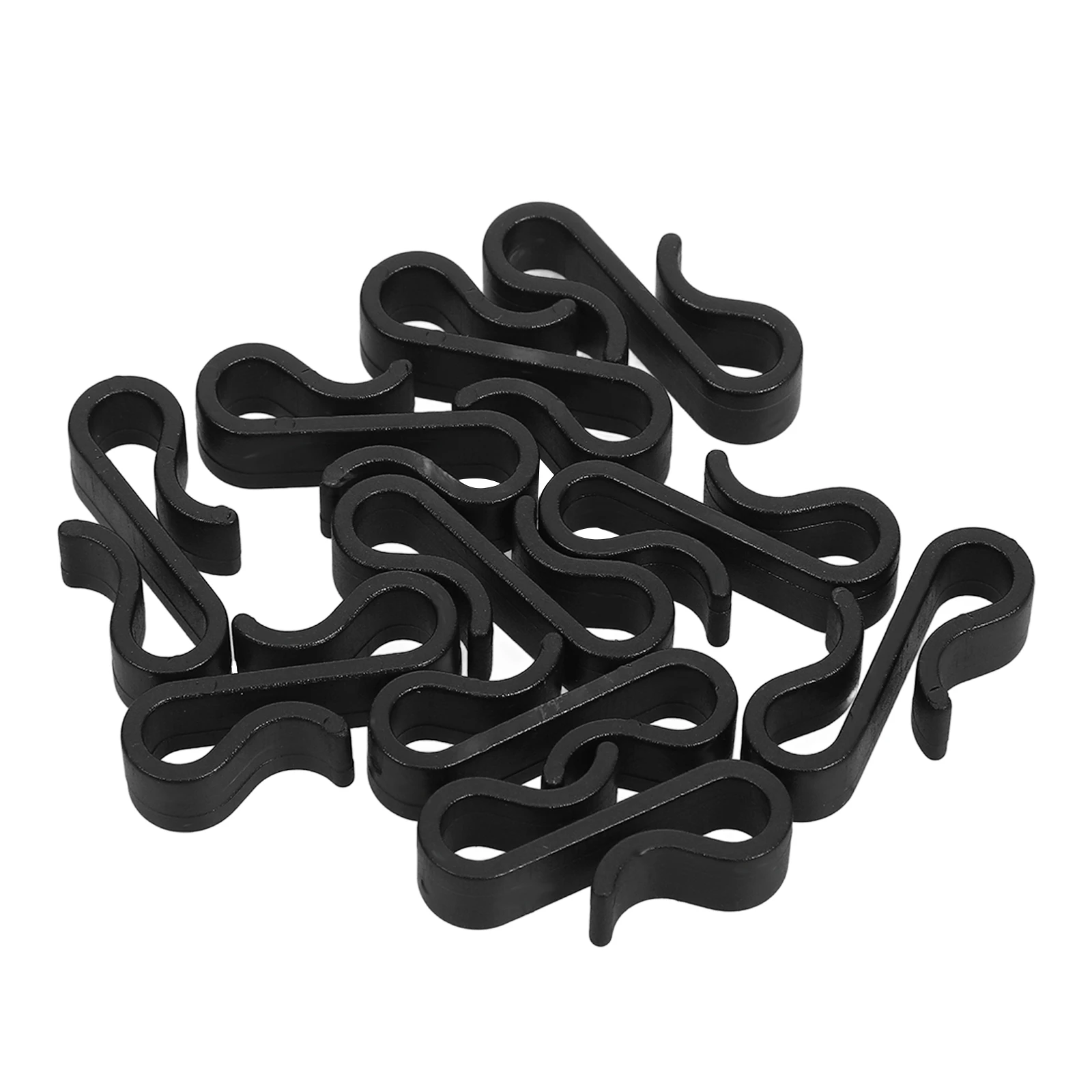

10Pcs S Shaped Double Headed Hooks Plastic Christmas Light Clips Outdoor Gutter Hanging Clips Holiday Decor String Light Hooks