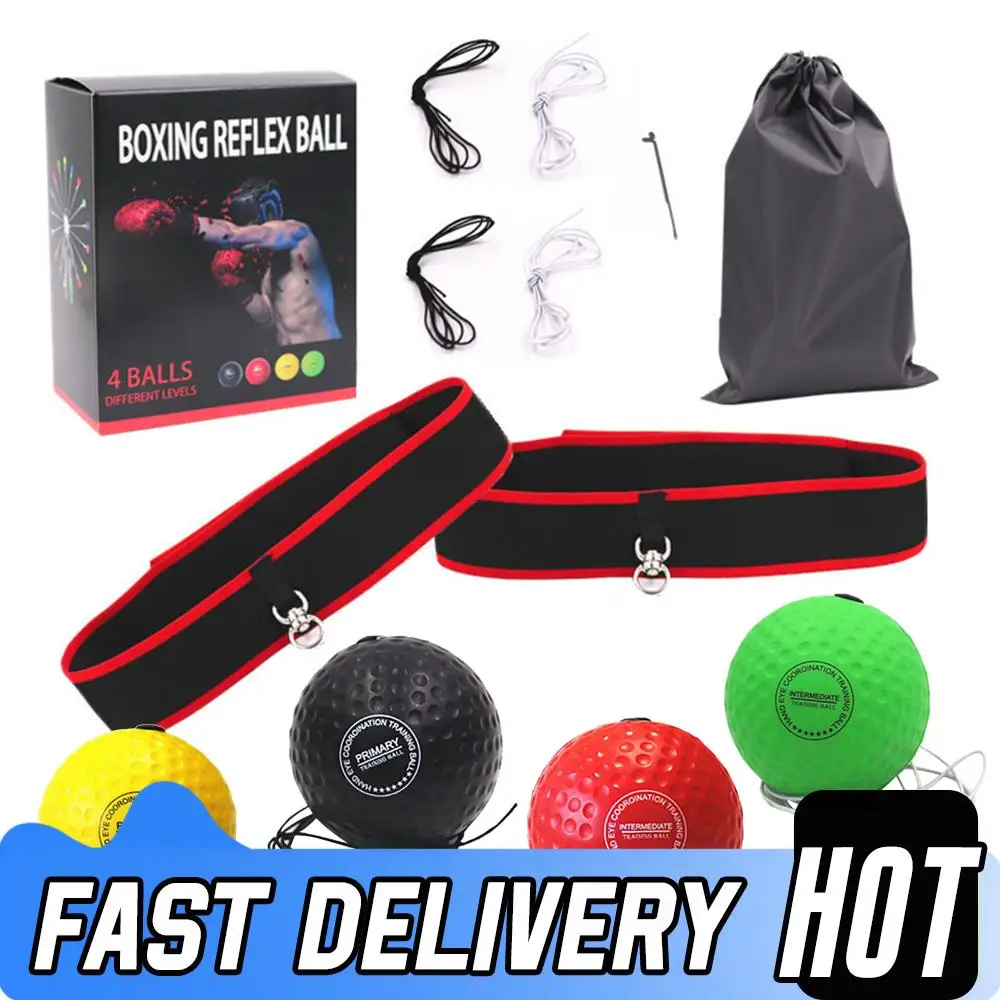 كرات الملاكمة العاكسة كرات الملاكمة مع عقال اللكم سرعة القتال مهارة وتنسيق اليد والعين لوازم فنون الدفاع عن النفس