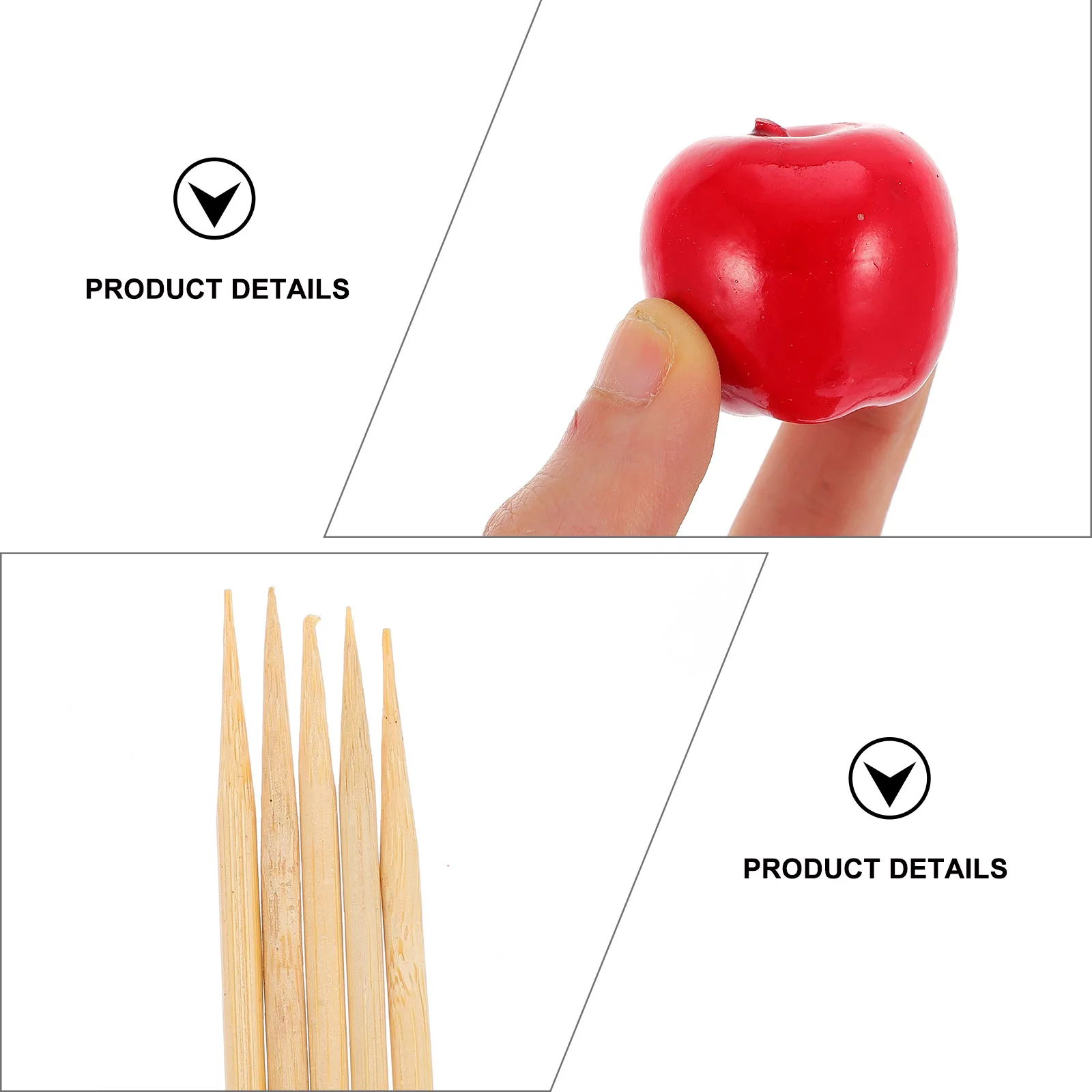 

5pcs Ice Skewer Props Artificial Sugar-Coated Candied Realistic Chinese Snacks Food Decoration Photography Props New Year Crafts