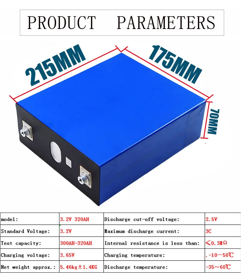 A-grade novo 3.2v 320ah 280ah diy 24v 48v lifepo4 bateria recarregável lítio ferro fosfato solar acampamento carro bateria livre de impostos