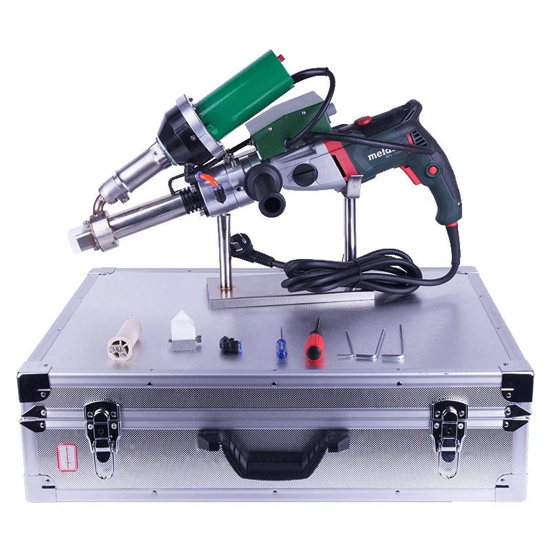 230V Plastic Extrusion Welder Hand Extruder Hot Air Welding Gun LST610A Dual Heating for HDPE PP PE Sheet Pipe Membranes