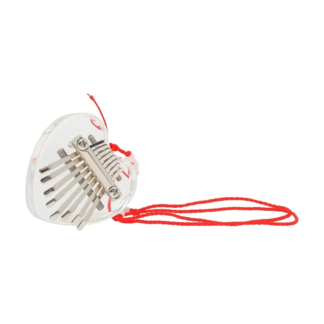 IRIN Mini 8 Tone Kalimba Transparent Thumb Piano Portable Kalimba With Lanyard Keyboard Instrument Love Shape/Oval Shape