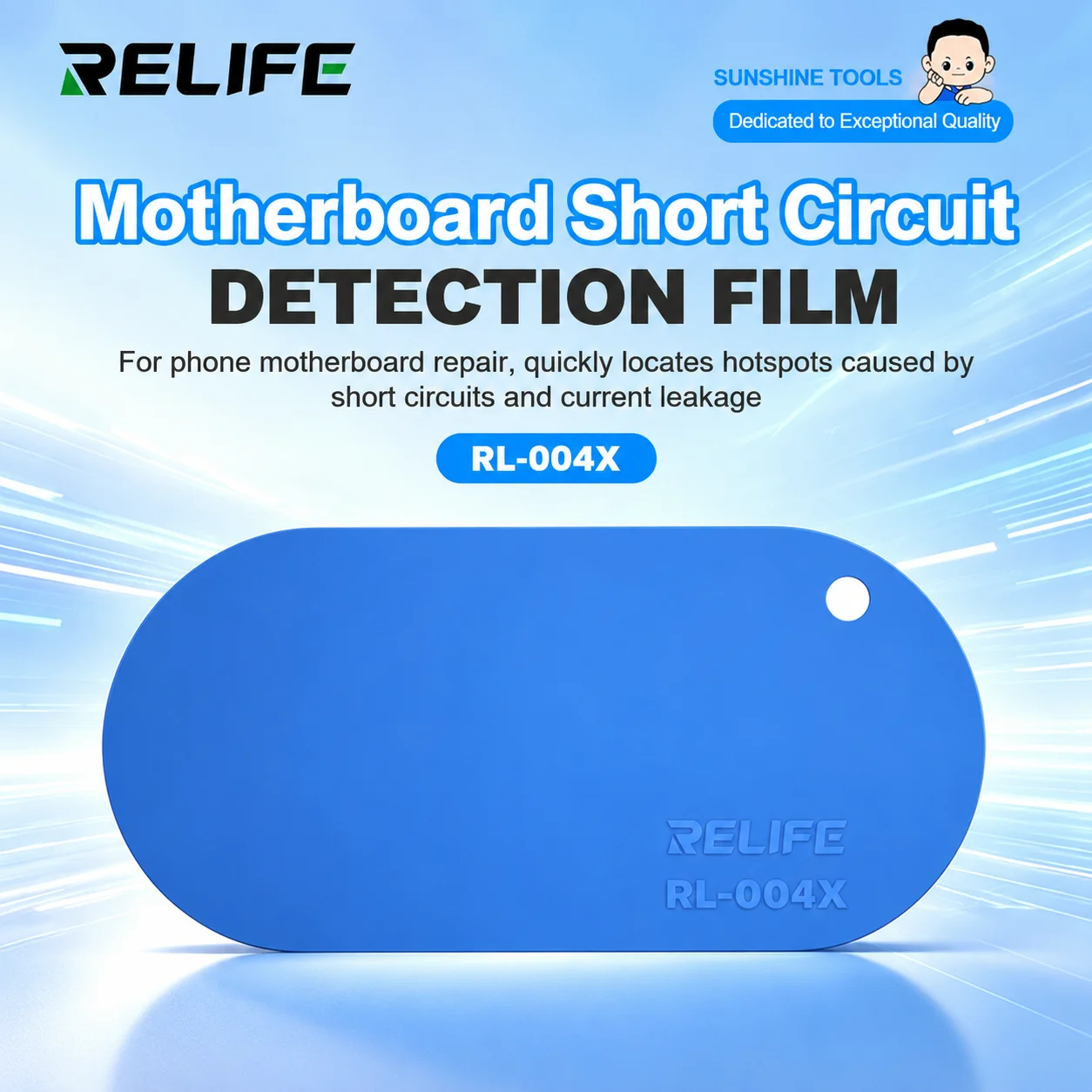 RELIFE RL-004X Motherboard Short Circuit Finder Pad 35℃ Color Change Thermochromic Test Sheet For Phone Repair