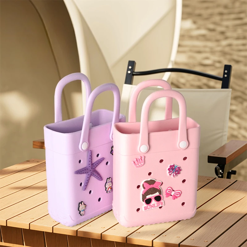 

EVA New Jelly Hole Bag Cute Flower Summer Beach Vacation Bag Simple Handbag Women's Bag