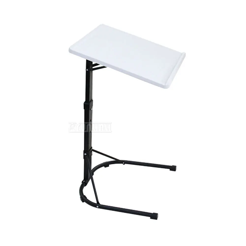 Foldable Portable Computer Desk, Vertical Mobile Laptop Stand, Adjustable Height Floor Standing Table