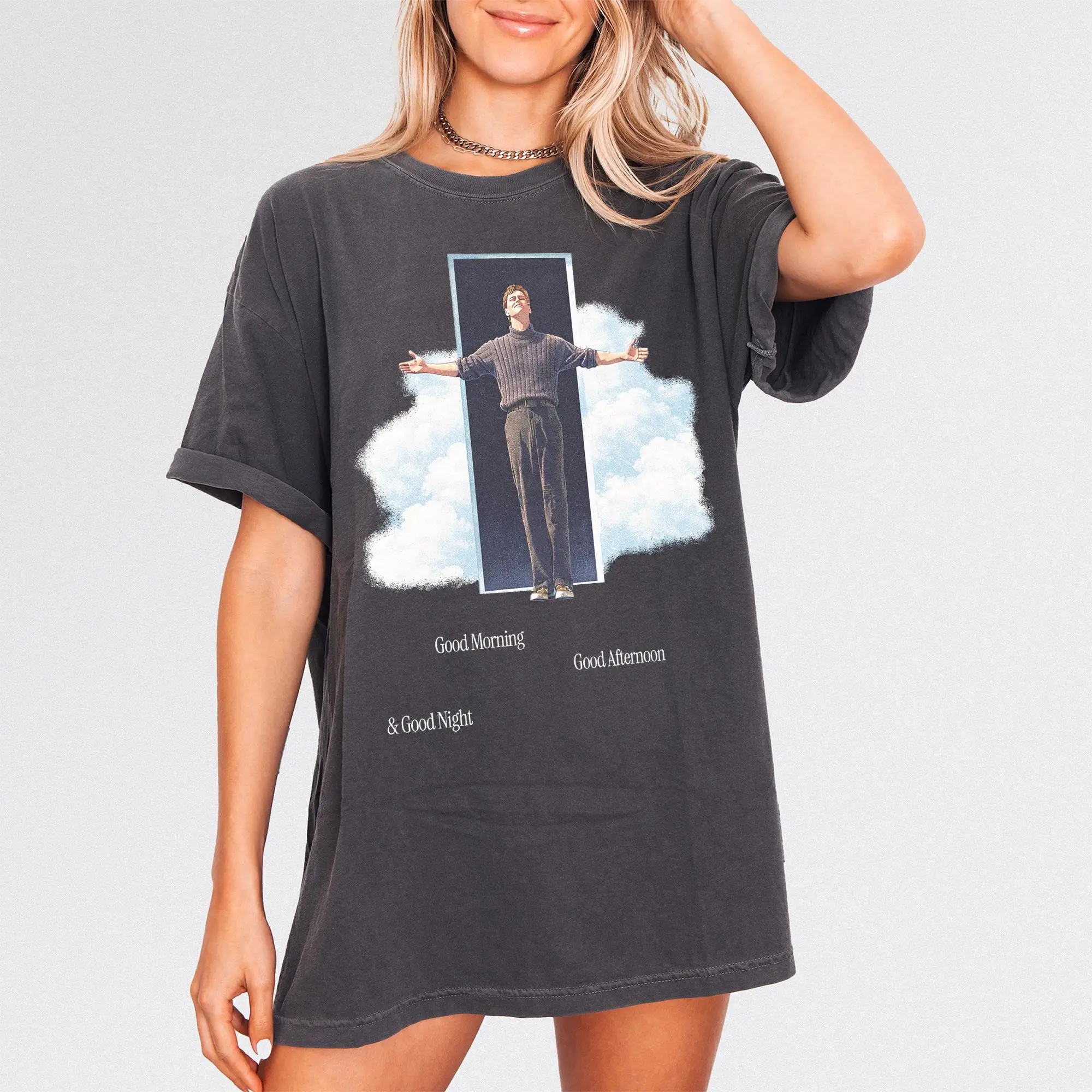 Truman Burbank 90er-Jahre-Filmplakat-Grafik-T-Shirts für Damen