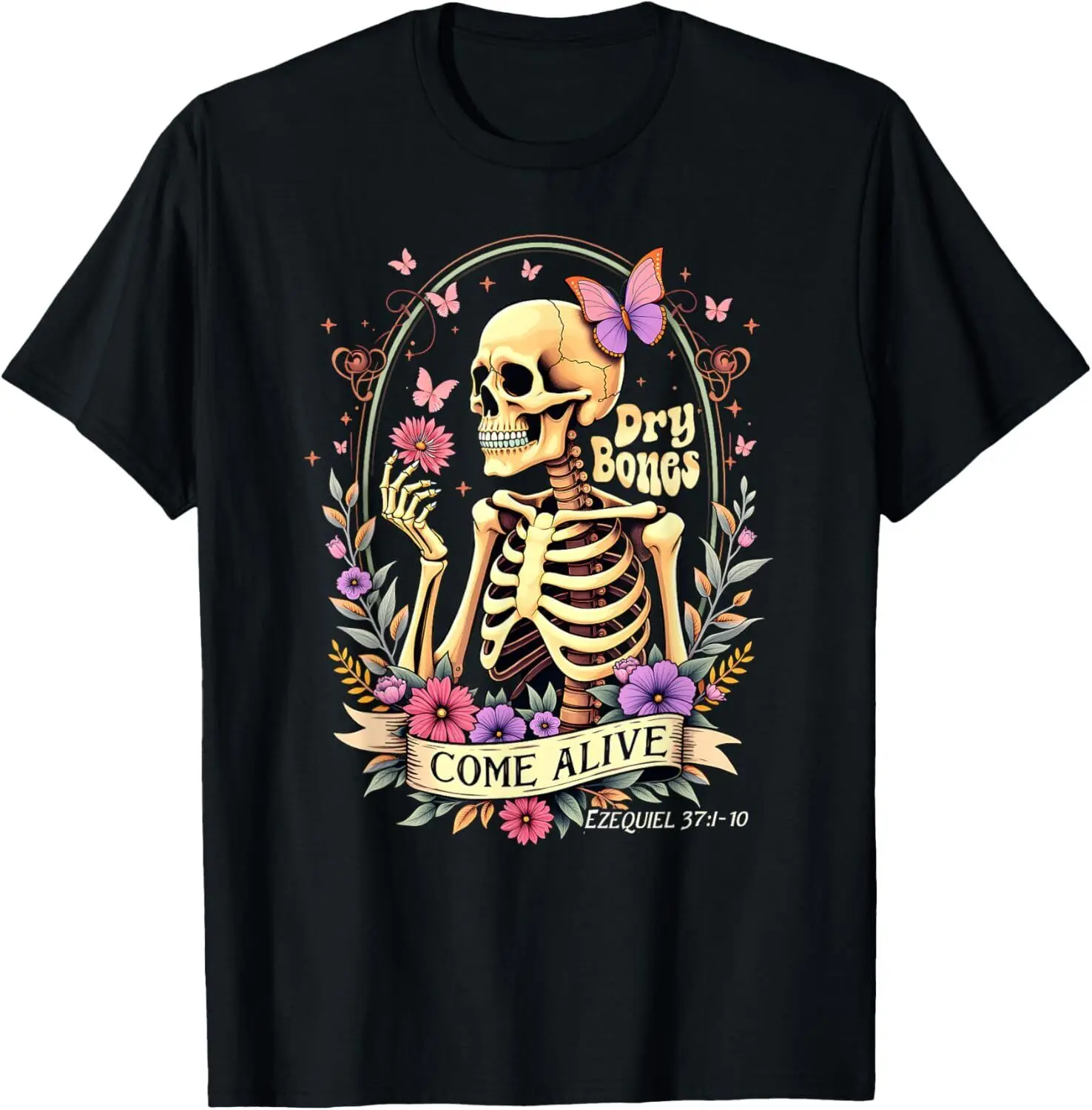 Halloween Dry Bones Come Alive Dancing Skeleton Christian T-Shirt