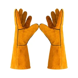 Guantes de seguridad antimordeduras para atrapar perros, gatos, reptiles, animales, cuero Ultra largo, verde, mascotas, agarre, mordedura, nuevo