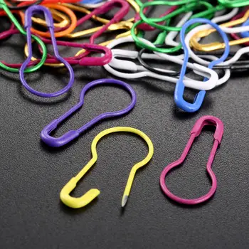 100個彩色編織鉤針鎖扣式記號扣吊牌安全別針 DIY縫紉工具針夾工藝配件 8 最佳銷售 鉤針別針 - №3