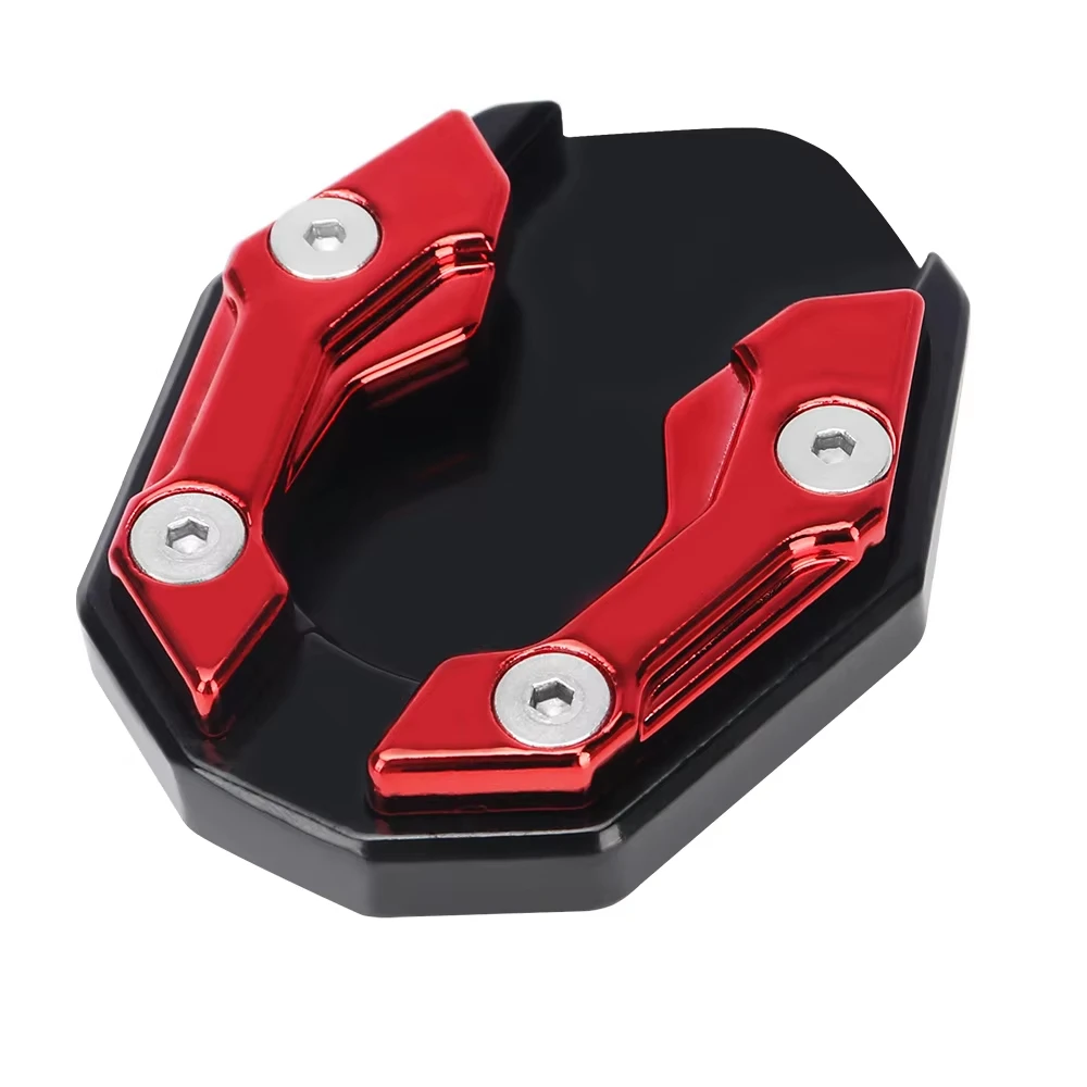 1pc CNC Aluminum Motorcycle Kickstand Extender Foot Side Stand Extension Pad Anti-Slip Parking Plate Replacement Accessories image 4