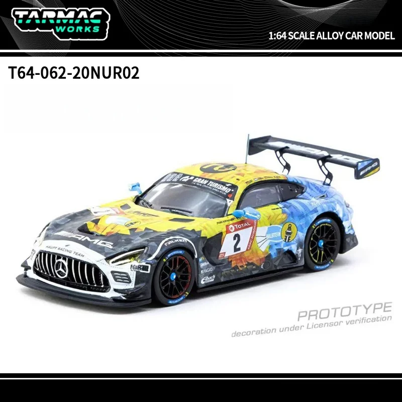 TW 1:64 AMG GT3 24 ساعة رقم. 2 نموذج سيارة مصنوع من خليط معدني محاكاة، لعبة للأولاد، زخرفة قابلة للجمع للبالغين. #1