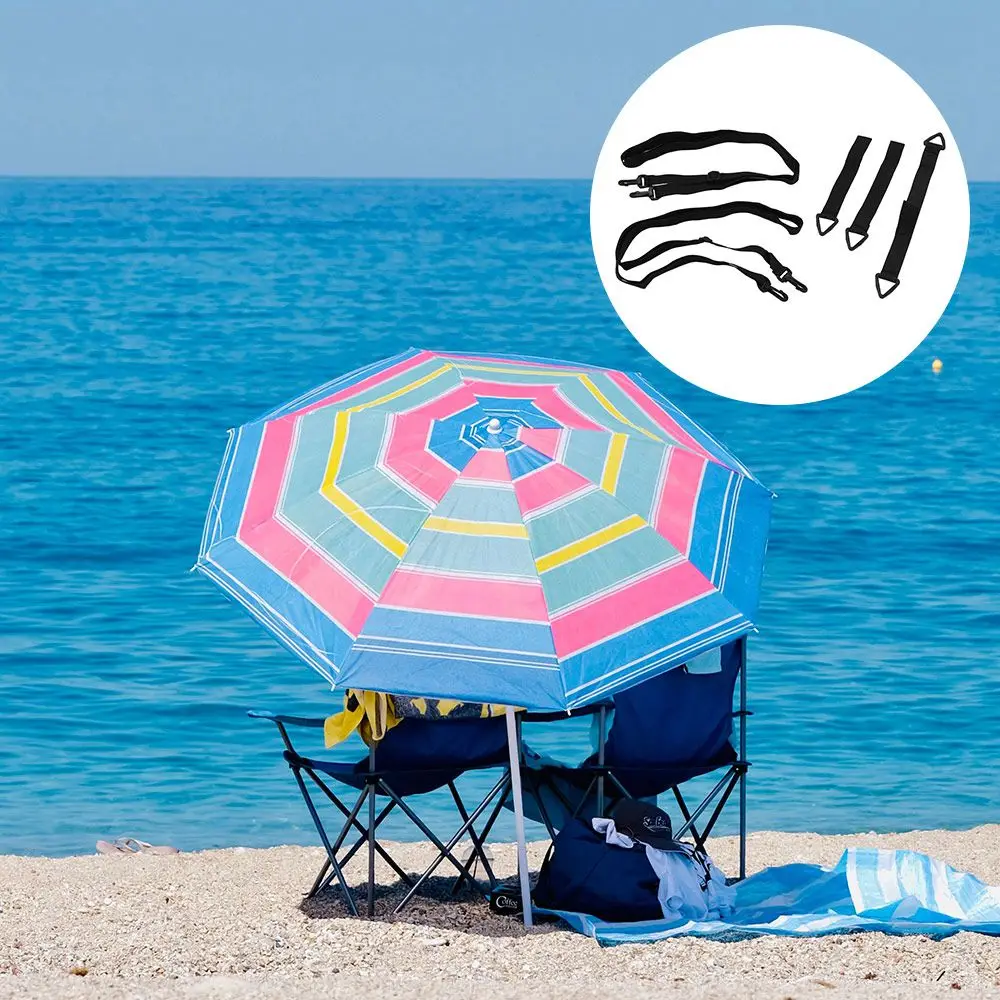 Adjustable Hooks Umbrella Fixing Straps Quick Installation Windproof Umbrella Windproof Band Weatherproof 5 Pack