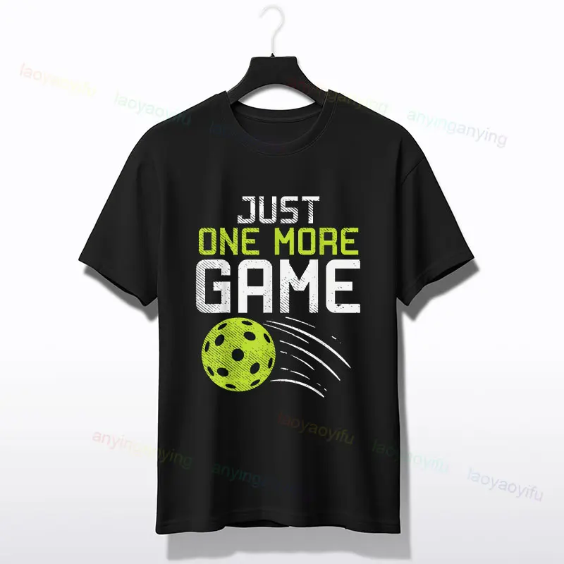 Zabawna koszulka z grafiką Pickleball „Życie jest krótkie, graj w Pickleball” Projekt z krótkim rękawem T-shirt z czystej bawełny Streetwear Fashion