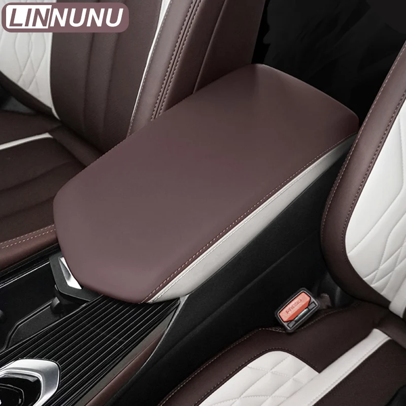 LINNUNU Fit for Kx11 Geely Monjaro Manjaro 2022 2023 Xingyue L Car Armrest Pad Center Console Protective PU Suede CarAccessories