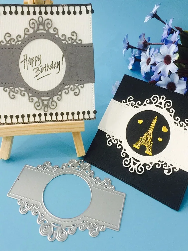 Stanzformen, Spitze, Spiegel, Dekoration, Einladungskarte, Stanzformen, Schablonen für DIY Scrapbooking, Album, Prägung, Papierherstellung