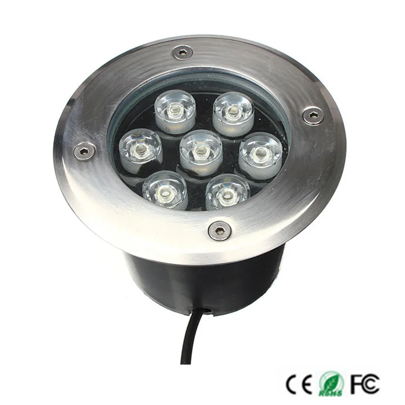 LED de alta potência Enterrado Luz, IP67 Impermeável, Jardim ao ar livre, Lâmpada Subterrânea, Stair Step Lighting, 7 W, 12V, AC 110V, 220V