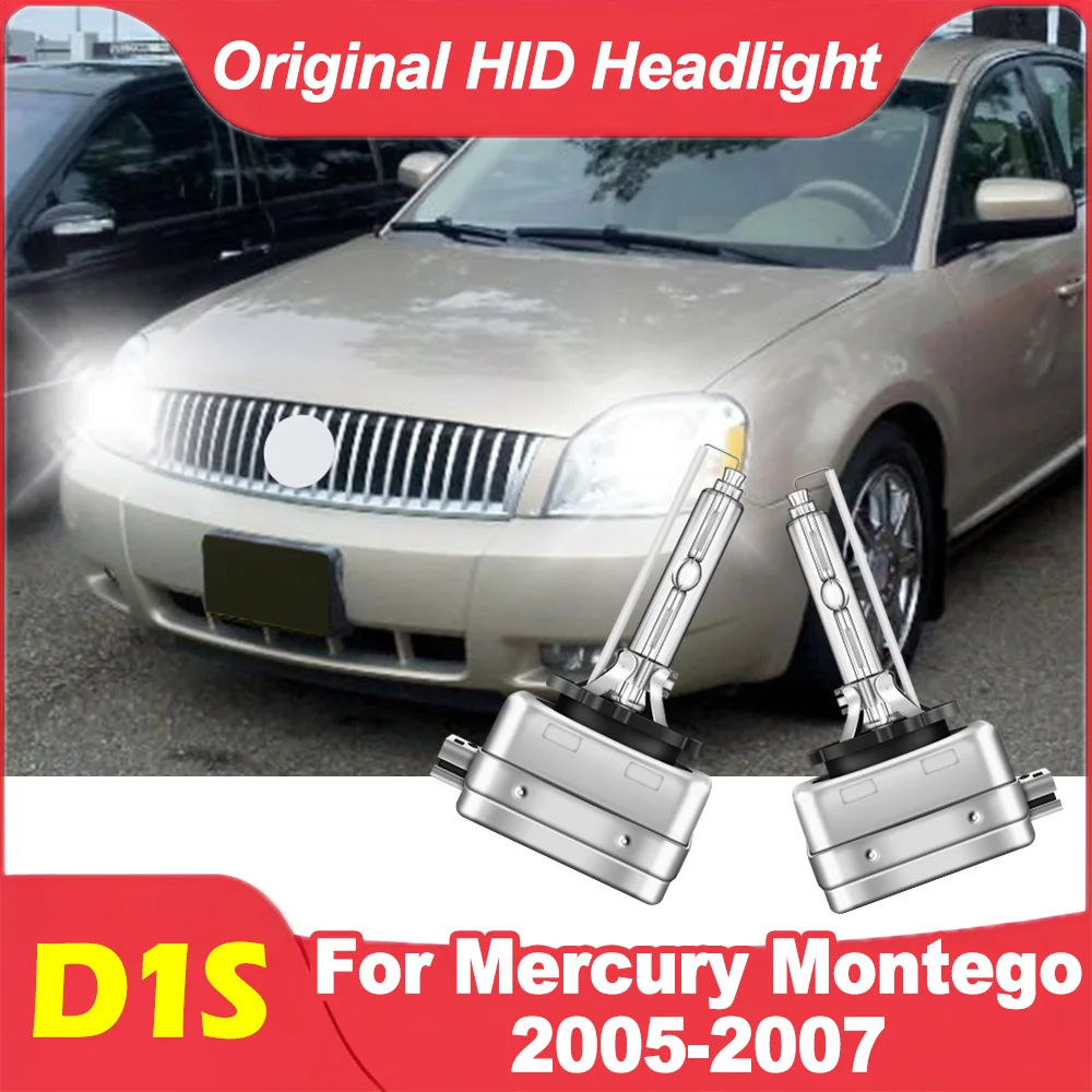 

2PCS 35W Xenon Headlight D1S Original HID Headlamp 6000K Super Bright Low Beam Bulb For Mercury Montego 2005 2006 2007 Car Light