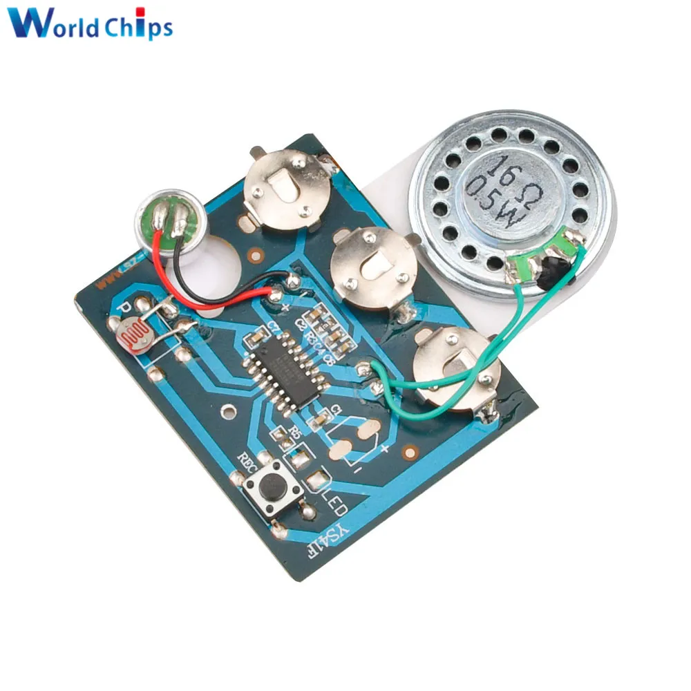 DIY 30S Sound Voice Music Recorder Board Photosensitive Sensitive Key Control Programmable Chip Audio Module for Greeting Card